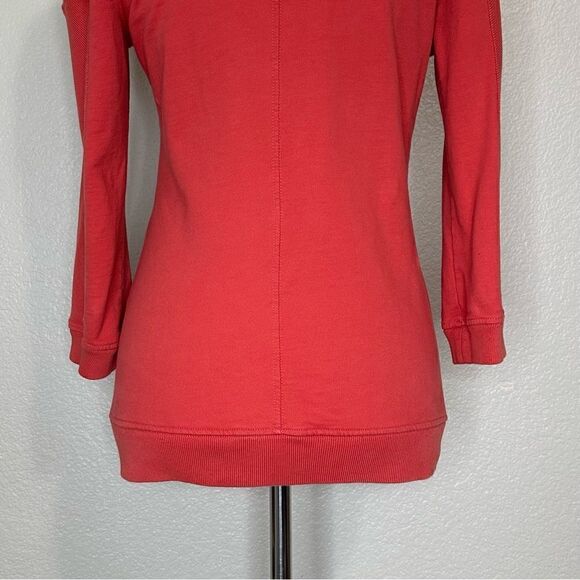 Citizens of Humanity 100% Cotton Shawl Collar Reddish Orange Sweatshirt - Picture 9 of 13